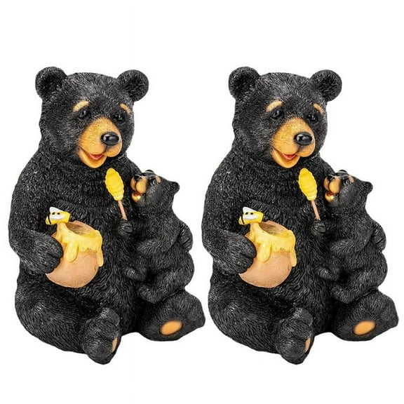 Garden Statue Love Bear Figurine Light, Outdoor Yard Decoration, Birthday Housewarming Gift