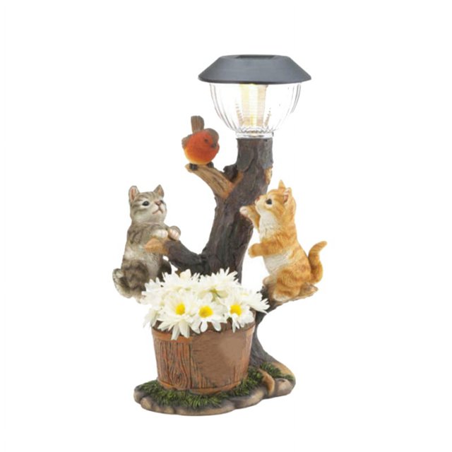 Garden Statue Solar Garden Decoration Light Resin Statue Solar Light