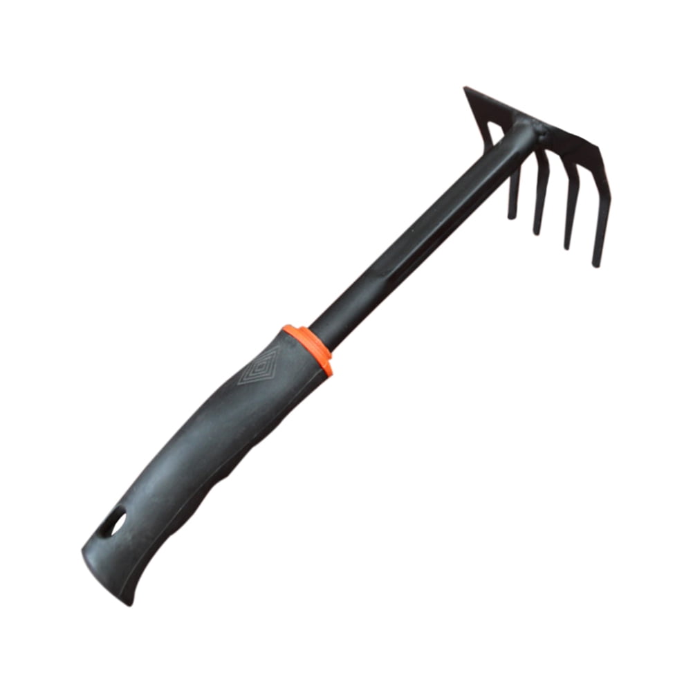 Garden Steel Rake Garden Tool Cultivator with Short Handle Small Mini Rake