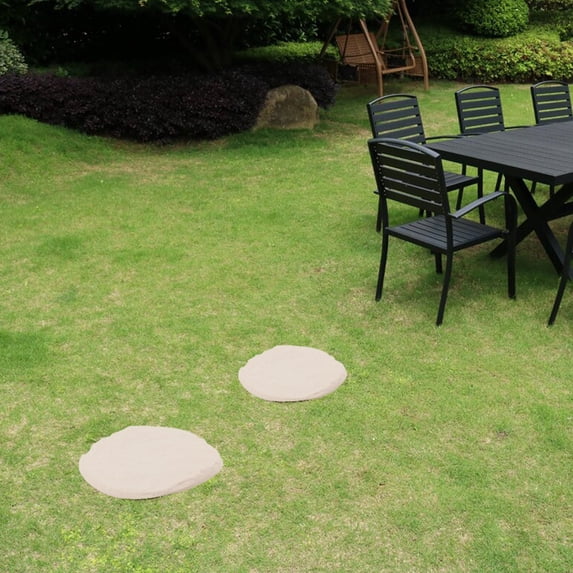 Garden Stepping Stone Decorative Walkway Paver Non- Outdoor Path Stone with Ground Nails for Lawn Yard
