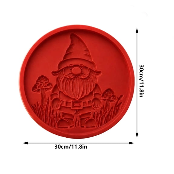 Garden Stepping Stone Silicone Mold Round Concrete Casting Form For Outdoor Decor 4.6 Lb