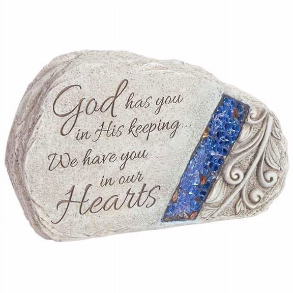 Garden Stone-Hearts Memorial w/Solar Design (4.25 x 6.5)