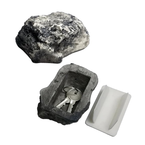 Garden Stone Hide a Spare Key Fake Rock Camouflage Stone Diversion Looks Like Real Stone Safe for Outdoor Yard, Geocaching ,Easy to Operate