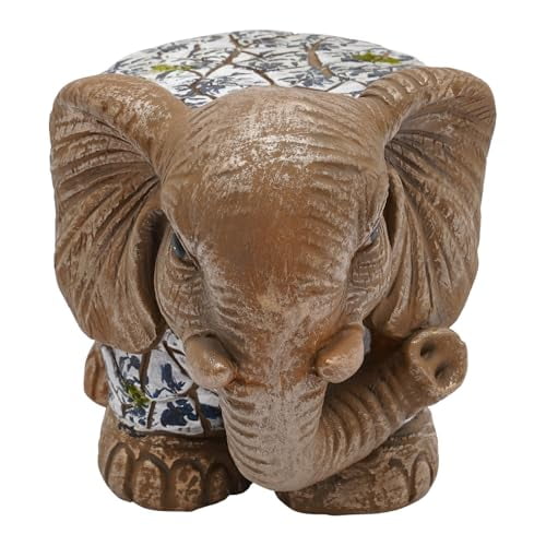 Garden Stool, 2PCS Elephant Garden Stool with Foot Pads, Modern Floor Standing Decorative Garden Stool, Indoor/Outdoor Versatile Pair Elephant Garden Stools Suitable for Homes, Par