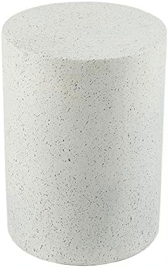 Garden Stool Outdoor Side Table, 18 Inch Cement Backyard Decorative