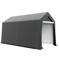 Garden Storage Tent Shelter Shed - 7' X 12', Heavy Duty Waterproof With Ventilation Window And Large Door For Bike, Motorcycle, Tools, Gray Portable