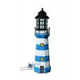 thumbnail image 1 of Garden Sun Light 3025-B 37 in. Lighthouse Statue with Blue Stripe Solar Light, 1 of 1