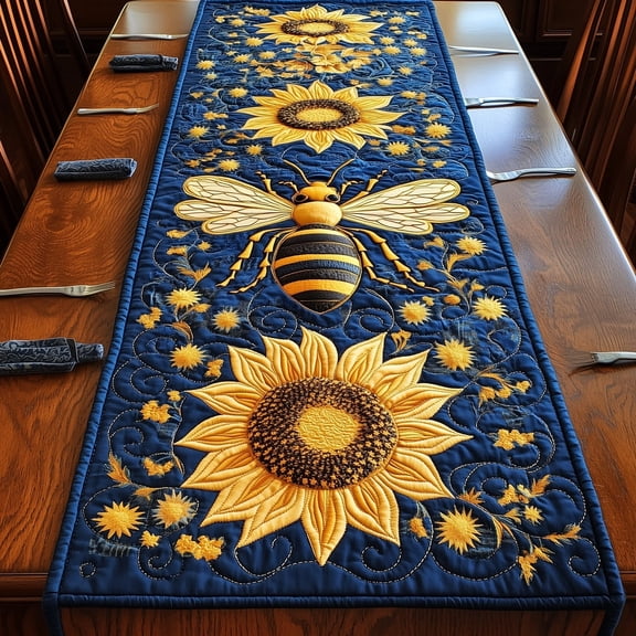 Garden Symphony Quilted Table Runner