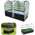 thumbnail image 1 of Garden System: Fabric Raised Garden Bed + Greenhouse Cover + Protective Net (36” x 72” x 53”), 1 of 8