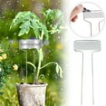 thumbnail image 1 of Garden Tags For Plants Outdoor Waterproof 10 PCS Stainless Steel Reusable, Name Logo Flower Vegetable Tag, Silver, 1 of 8
