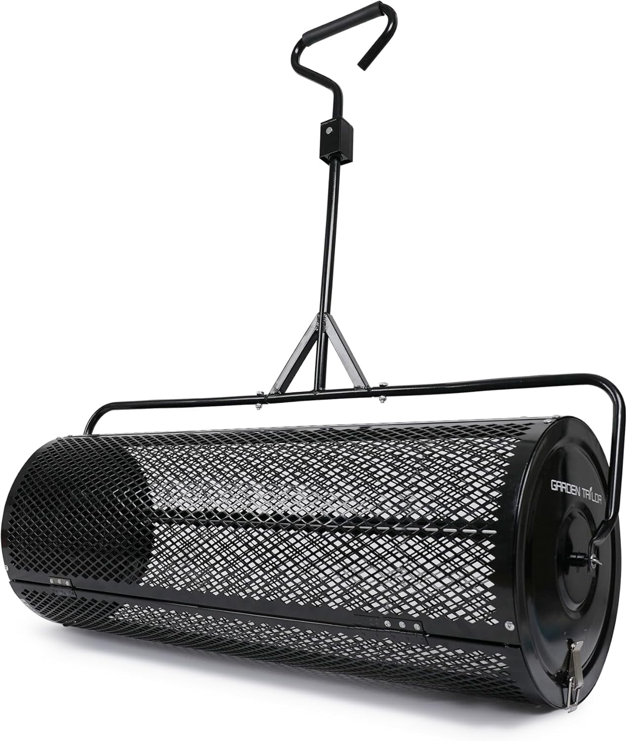 Garden Tailor Compost Spreader 44 Inch Towable Peat Moss Spreader with Installation Accessories, Metal Mesh Roller Lawn Spreader for Top Soil, Manure, Mulch, Top Dressing - Garden spreaders for lawns