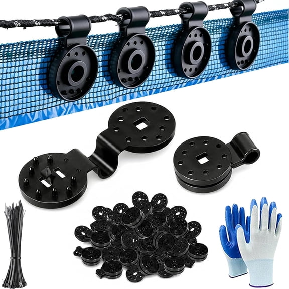 Garden Tarp Clips, Heavy Duty Garden Tarp Clips, Windproof Reusable Shade Netting Clips, Shade Cloth Clip for Sunshade Net, Anti Bird Netting, Garden Netting, Patio Accessories (Small-50PC)