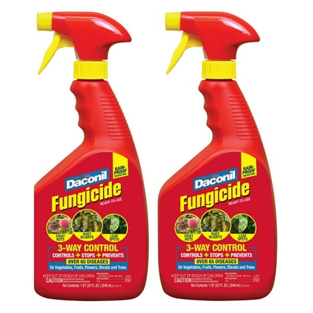 Garden Tech Daconil Fungicide 3-Way Control Spray, 32 Fluid Ounce (2 Pack)