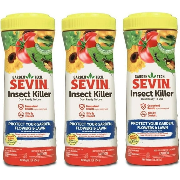 JGSP Garden Tech Dust Bug Killer Multiple Insects Carbaryl 3 / Pack