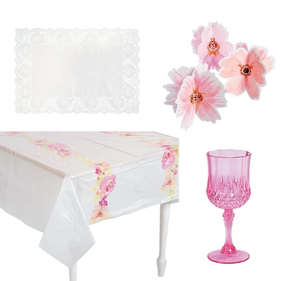 Garden-Themed Party Table Decorating Kit for 24 Guests