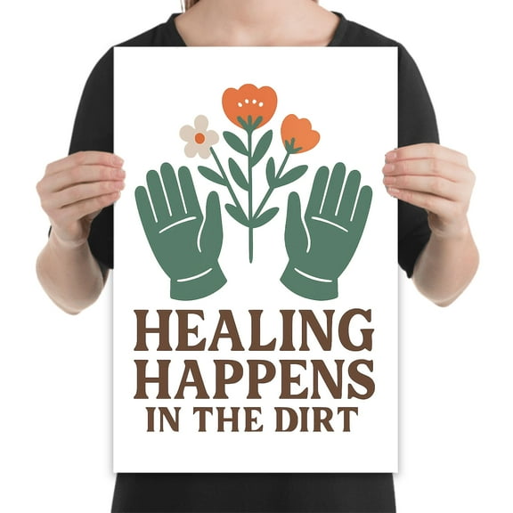 Garden Therapy Art Print - Nature Lovers - 13x19 Poster Print - Home Decor