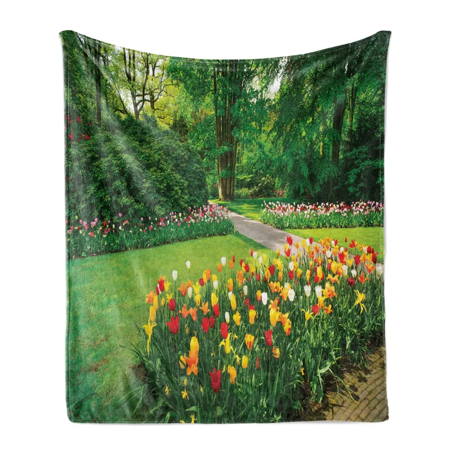 Garden Throw Blanket Flower Arches Pathway In Ornamental Plants