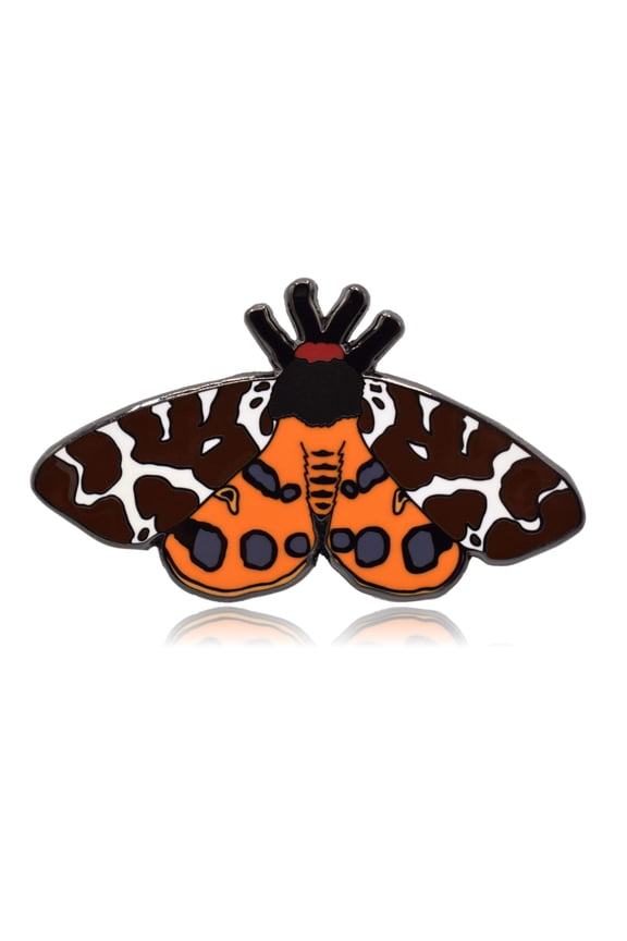 Garden Tiger Moth Hard Enamel Pin | Clayton Jewelry Labs