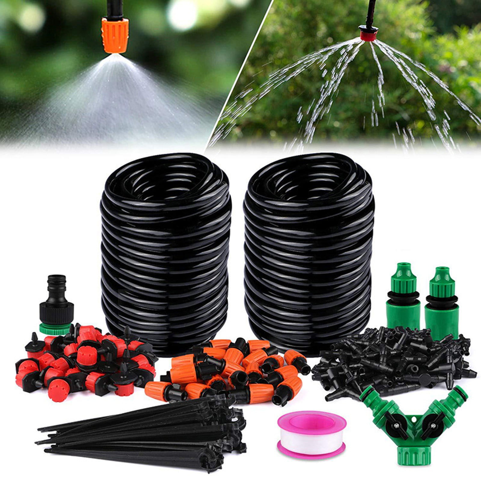 Garden Tiller Handle Water System for Outdoor Rain Hose Bib Extension