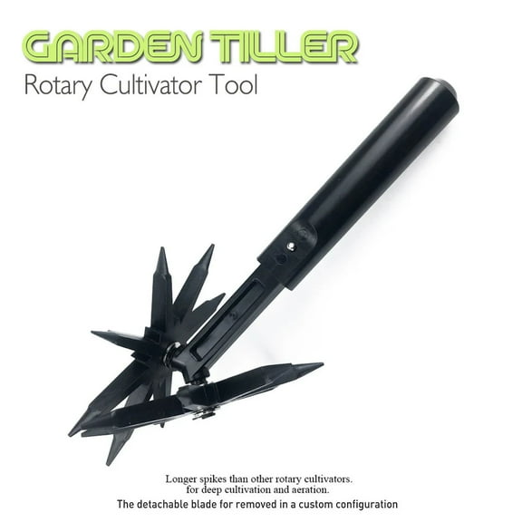 Garden Tiller Rotary Cultivator Tool Gardening Tool Weeding Digging Grass Turning Tool Handheld Grass Loosening Tool
