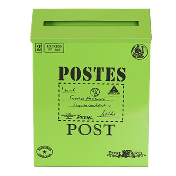 Garden Tin Mailbox Metal Wall Mount Mail Box Newspaper Holder For Home Decoration Photography Props Garden Supplies