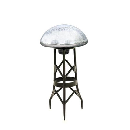 Garden Toad Stool - Silver Crackle