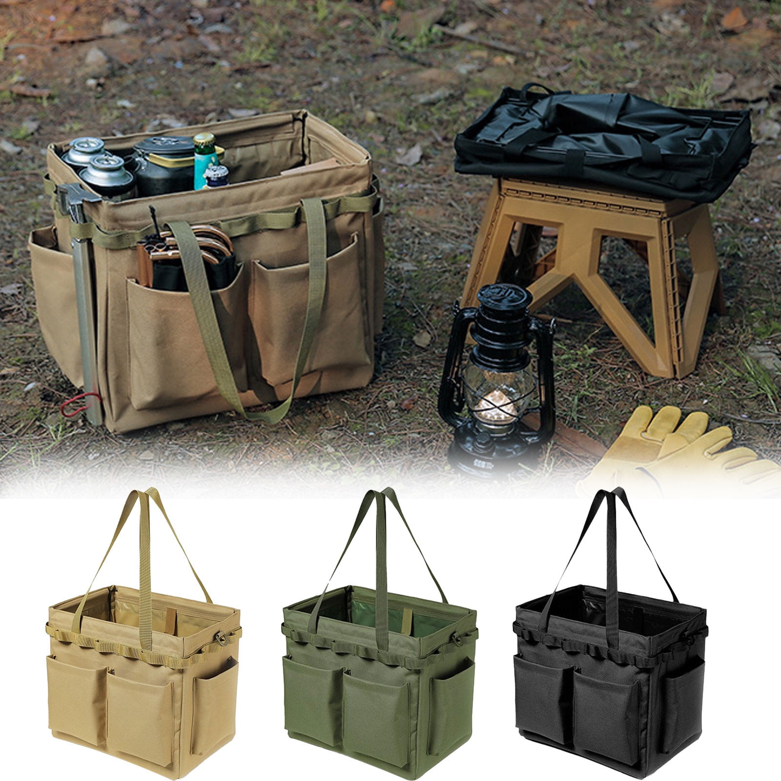 Garden Tool Bag Camping Bag Hard Bottom Garden Tool Organizer