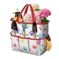 thumbnail image 1 of Garden Tool Bag,Colorful Dog Paw Footprint Garden Tool Organizer,Garden Gifts,Waterproof Multi-Pocket Garden Tool Storage 11.8x5.5x11.4 Inch(Tools NOT Included), 1 of 6