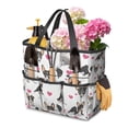 thumbnail image 1 of Garden Tool Bag,Dog Pattern with Hearts Garden Tool Organizer,Garden Gifts,Waterproof Multi-Pocket Garden Tool Storage 11.8x5.5x11.4 Inch(Tools NOT Included), 1 of 6