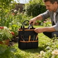 thumbnail image 1 of Garden Tool Bag, Gardening Tool Organizer Tote with Multiple Pockets Heavy Duty Garden Tool Storage Bag Portable Yard Work Handbag without Tools, 1 of 6