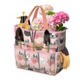 thumbnail image 1 of Garden Tool Bag,Pink French Bulldog Flowers Florals Garden Tool Organizer,Garden Gifts,Waterproof Multi-Pocket Garden Tool Storage 11.8x5.5x11.4 Inch(Tools NOT Included), 1 of 6