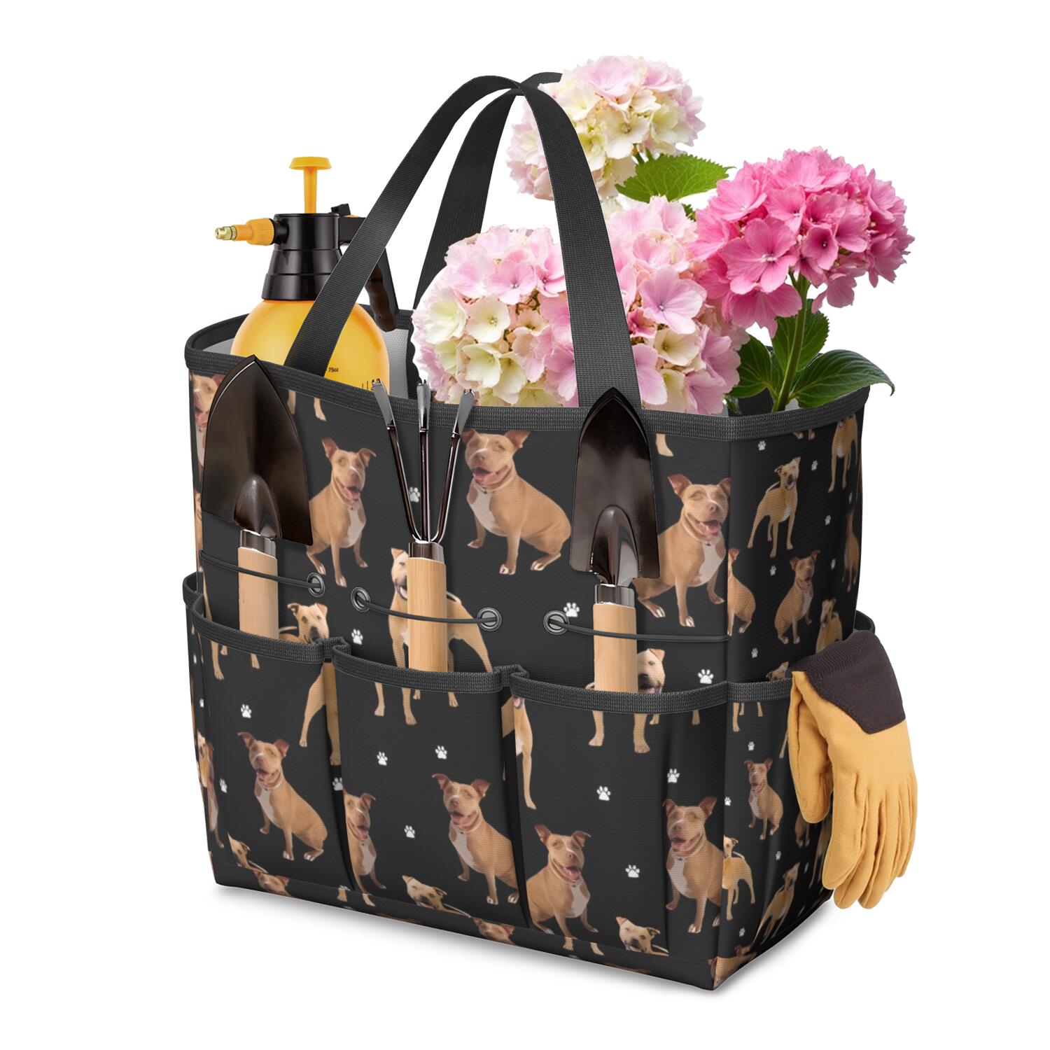 Pitbull Deshedding Tool Maintenance Reference: Garden Tool Bag Pitbull Dog And Footprint Garden Tool Organizer