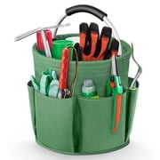 Garden Tool Bag, TSV Foldable Garden Tote Storage Bag with 6 Pockets, Heavy Duty Standable Garden Tool Kit Holder