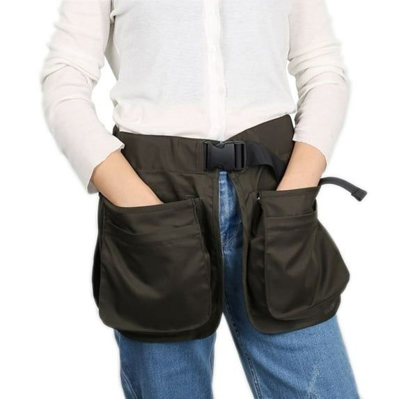 Garden Tool Belt for Women, Gardener Gardening Tools Multi-Pocket Waist Belt Apron Bag, Canvas apron with adjustable belt for Men Women