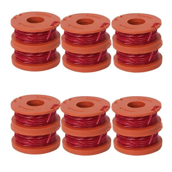 Garden Tool Orange Trimmer Spools Quick-Load Caps Premium Durable Polyamide Line Reduced Drag Fast Cutting Grass Weed Eater Replacement Parts