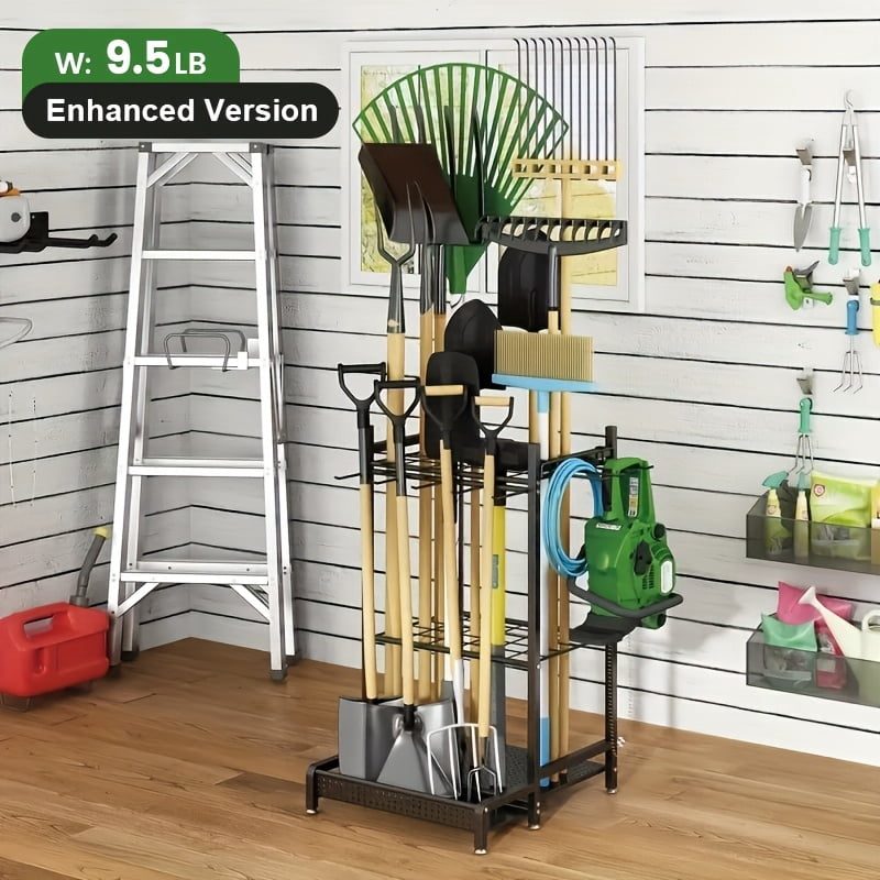 Gardan Rack Garden Tool Organizer for Garage Utility Storage Racks with Hooks Metal ...