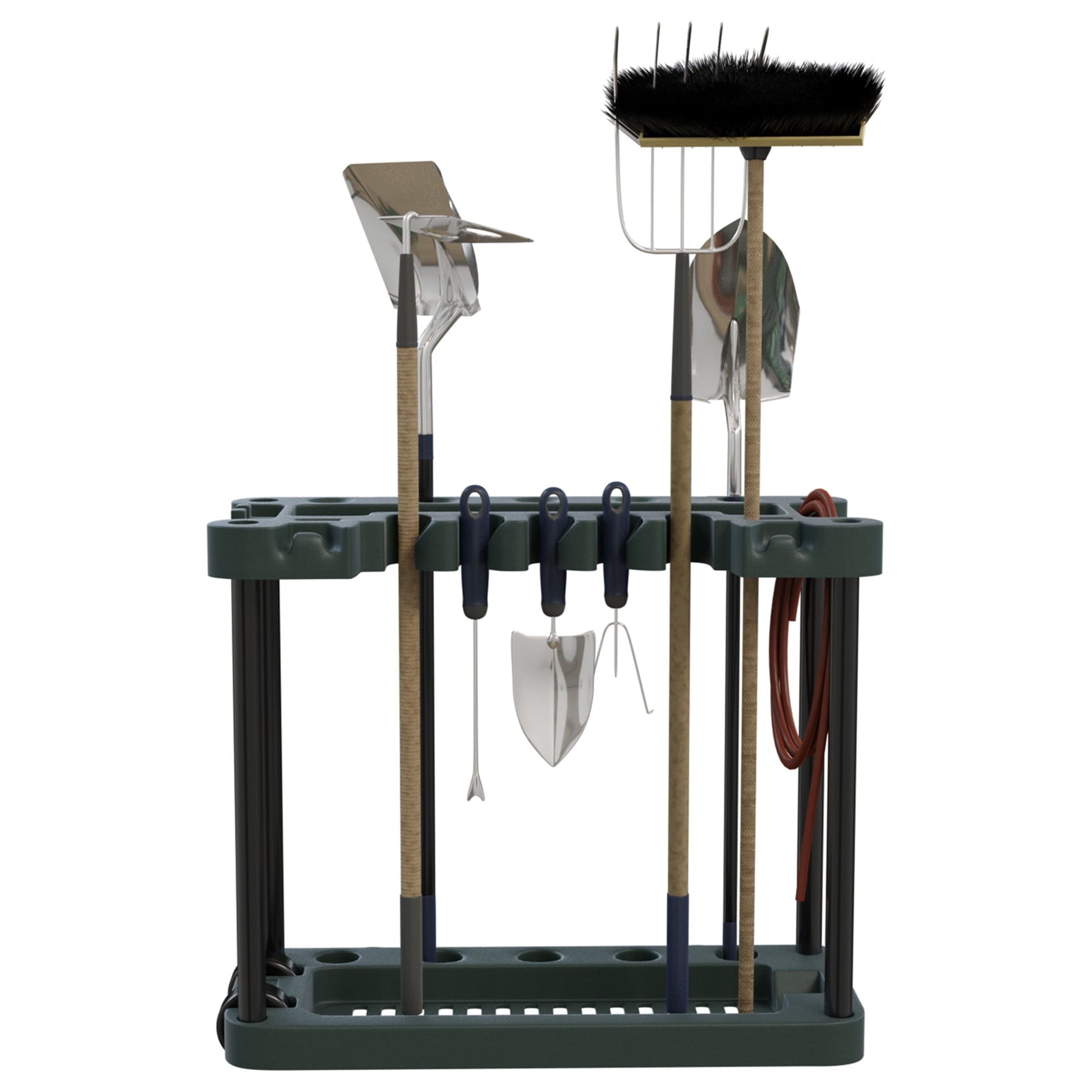 Garden Tool Organizer - Portable Rolling Utility Rack with Wheels Holds 40 Yard Tools - Garage Organizers and Storage Home Essentials by Stalwart