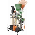 thumbnail image 1 of Garden Tool Organizer Rack with Wheels Up to 39 Tools, Heavy-Duty Steel Yard Tool Organizer for Garage Storage with 12 Hooks, Broom Holder & Garden Tool Rack for Shed, Patio, Outdoor Use, Black, 1 of 7