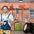 thumbnail image 1 of Garden Tool Organizer Wall Mount - Garage Storage and Organization Yard Tool Hanger with Adjustable Pegboard Hooks Shed Rack for Broom Mop Shovel Rake Trimmers, 64 inch Max 750lbs, Black, 1 of 6