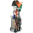 thumbnail image 1 of Garden Tool Organizer Holds 50 Long-Handled Tools/Rakes/Brooms/Shovles for Garage Organization and Storage, Shed, Outdoor, Lawn, Heavy-Duty Steel, Black, Easy Assembly, 1 of 7