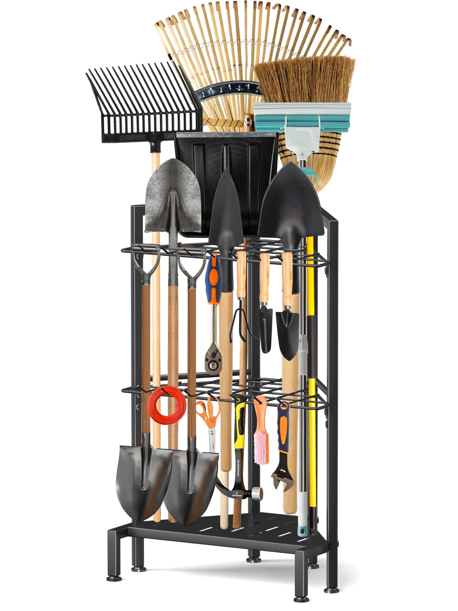 Garden Tool Organizer, Yard Tool Tower Rack for Garage Organization Corner Storage for Garden, Shed, Garage Storage