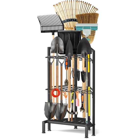 Garden Tool Organizer, Yard Tool Tower Rack for Garage Organization Corner Storage for Garden, Shed, Garage Storage