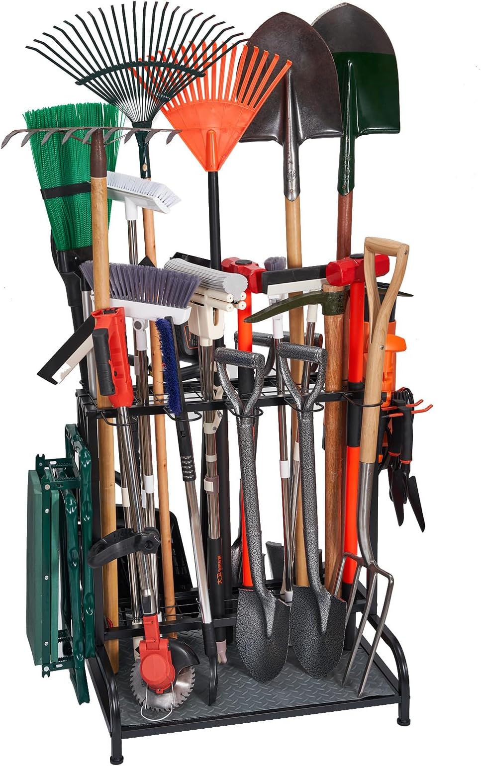 Garden Tool Organizer, Yard Tools Rack 55 Long-Handled Tools/Rakes ...