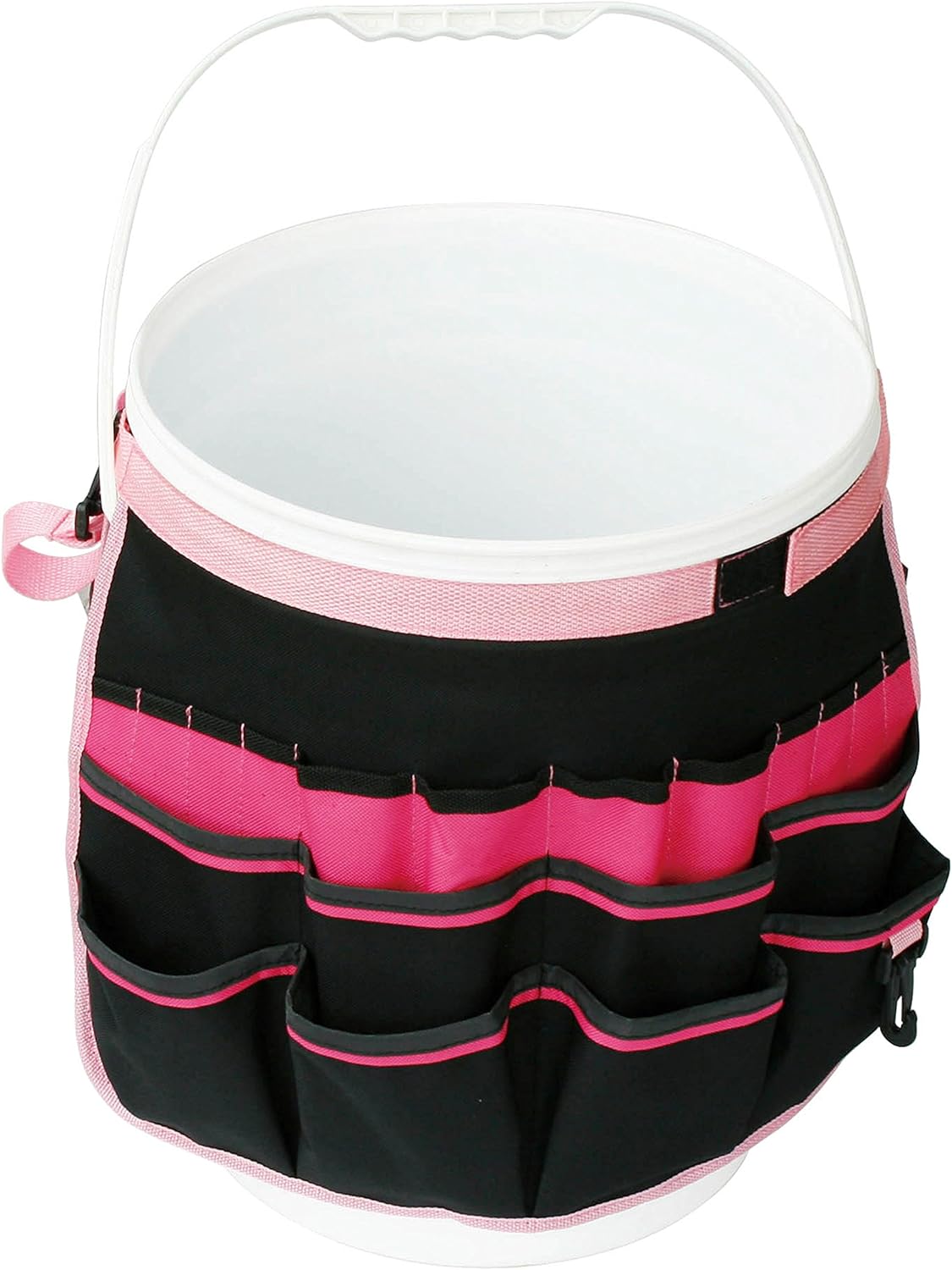 Garden Tool Organizer with 34 Pockets Fits Any 5 Gallon Bucket. /Black