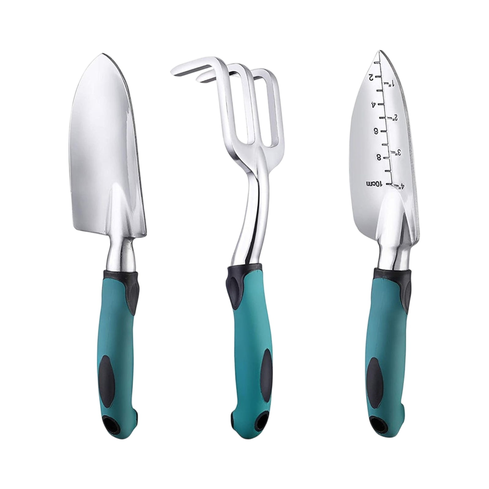 Garden Tool Set 3-Piece, Durable Steel Head & Comfort Grip Handles, Ideal For Outdoor Yard Planting Weeding Transplanting