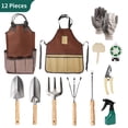 thumbnail image 1 of Garden Tool Set, Qissep 12 Piece Stainless Steel Heavy Duty Gardening Tools Set with Ergonomic Handles & Durable Organizer Handbag,Ideal Gardening Gifts for Mothers, Father,Gardener, Beginners, 1 of 7