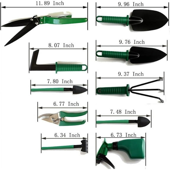 Garden Tool Sets, 10 Pieces Plant Hand Tool Kit for Gardening Gifts