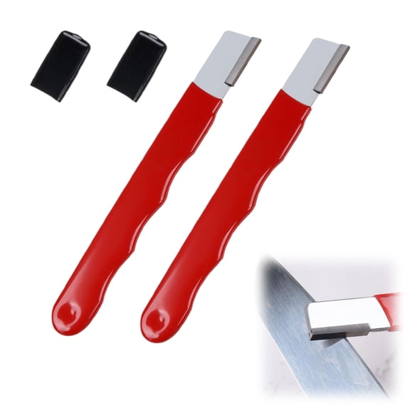 Garden Tool Sharpener, Pocket Blade Sharpener, Premium Wolfram Steel Multipurpose Sharpener for Pruning Shears Hatchets Scissors Sickle(Red,2PCS)