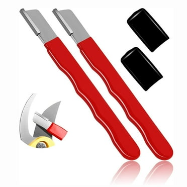 Garden Tool Sharpener - Portable Blade Sharpener for Axe, Machete, Hedge Shears, Scissors, Hatchets, and Pocket Knife - Sharpener.(2pcs)