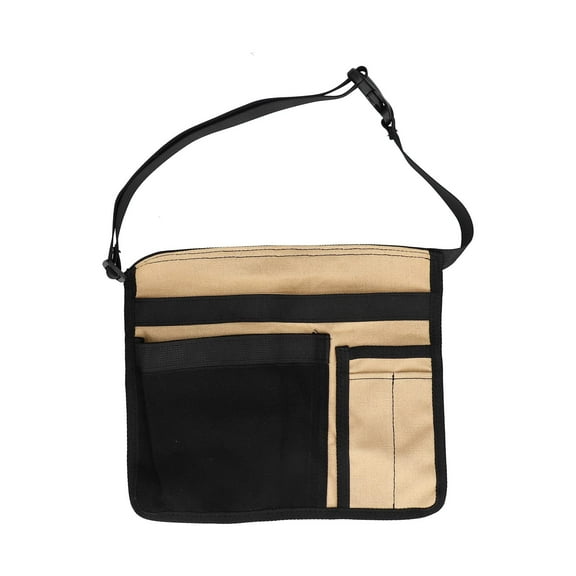 Garden Tool Waist Bag Belt Tool Waist Pouch Work Apron Durable Oxford Tool Belt Bag for Gardening Arts Handyman Work(Khaki)